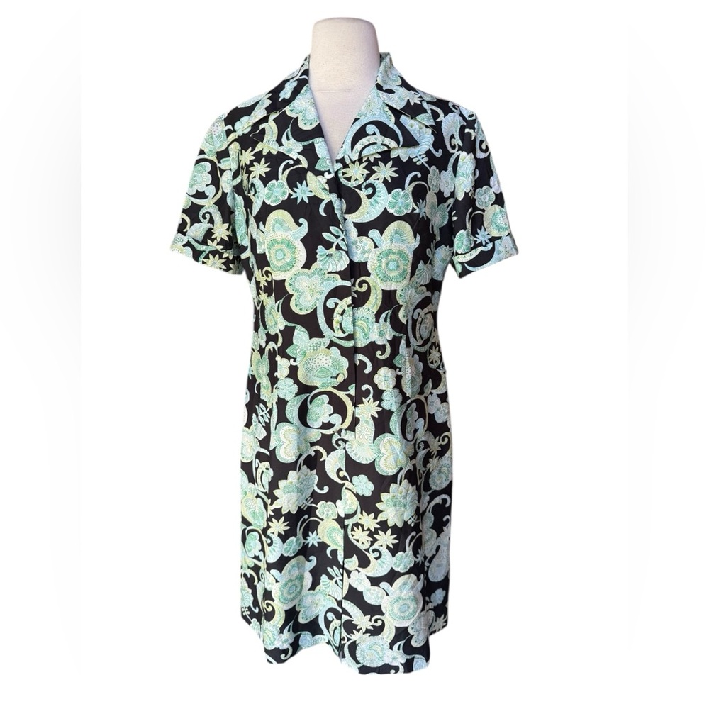 1960s Vezenina Maribor Front Button Down Shirt‎ Dress